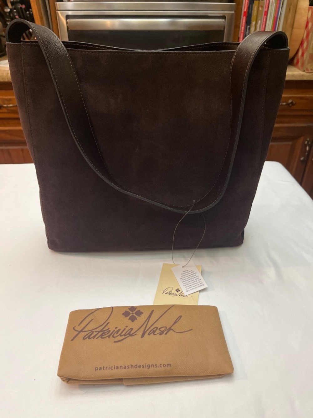 NWT Patricia Nash Dark Brown Suede Prairie Hobo Bag. NWT. - Picture 9 of 15